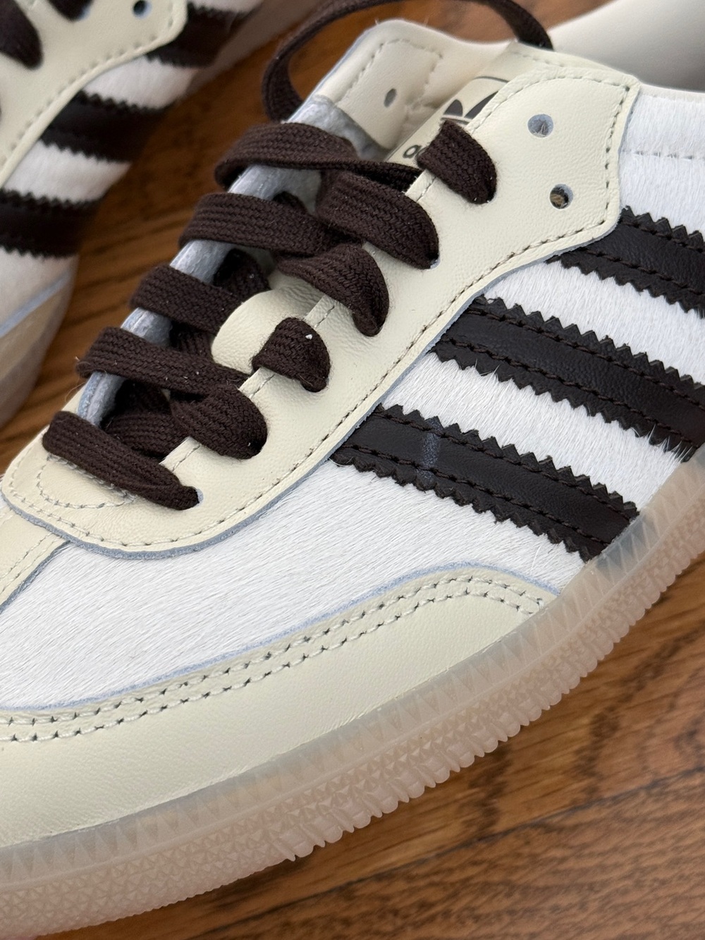 adidas Samba OG Crew White Mystic Brown Pony - Picture 4 of 7